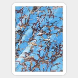 Blue Marbled Paper Sticker